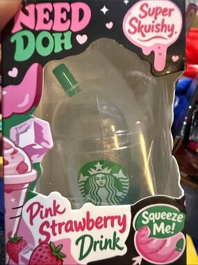 Need Doh blue Strawberry Drink Super Squishy Toy